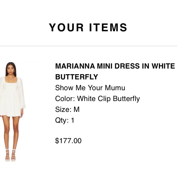 Show Me Your MuMu Cream Mini Dress - Picture 5 of 7